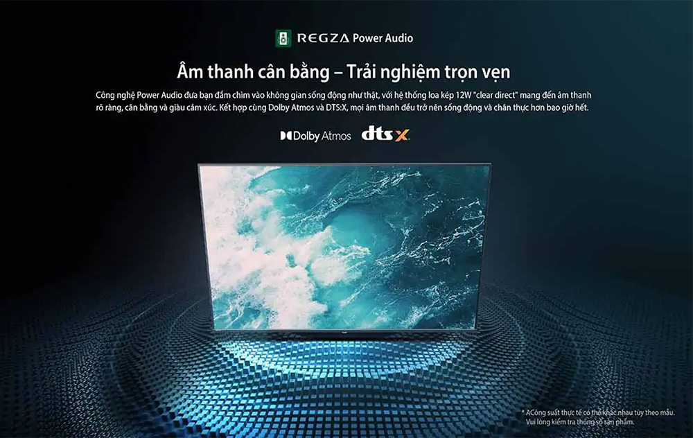 Công nghệ Regza Audio Tivi QLED Toshiba AI 4K 75 inch 75M450RP