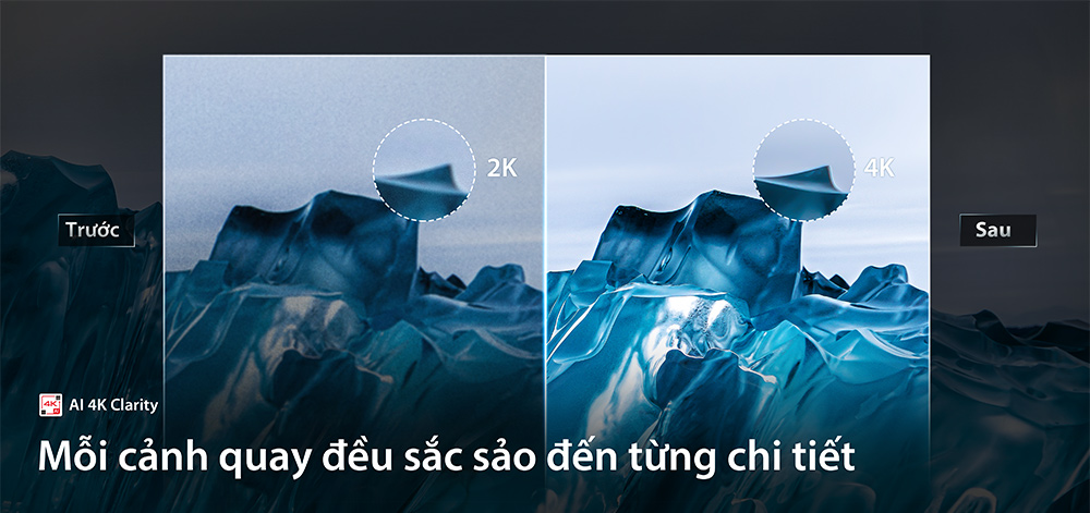 Công nghệ AI 4K Clarity Tivi Toshiba AI 4K 50 inch 50C350RP