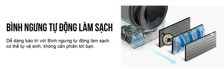 Tháp giặt sấy LG WT2517NHEG (25kg/17kg) - Tự động làm sạch