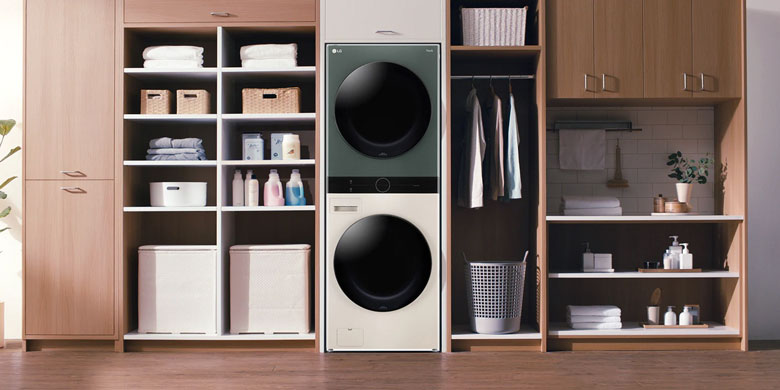 Tháp giặt sấy LG WT2517NHEG (25kg/17kg) - Vận hành êm ái, động cơ bền bỉ