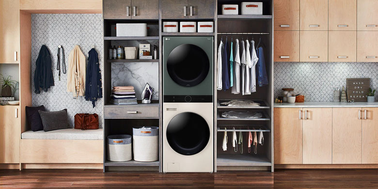 Tháp giặt sấy LG WT2517NHEG (25kg/17kg) - Kiểu dáng sang trọng