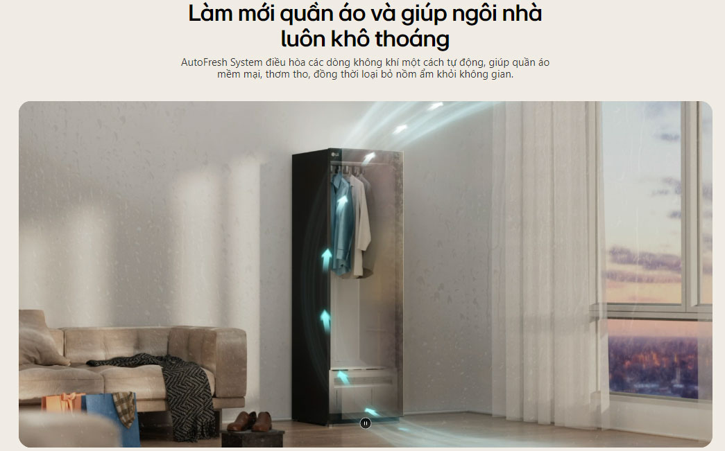 Tủ chăm sóc quần áo thông minh LG  