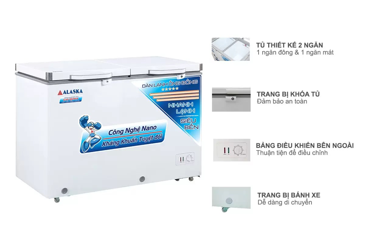 Tủ đông mát Alaska BCD-3068C