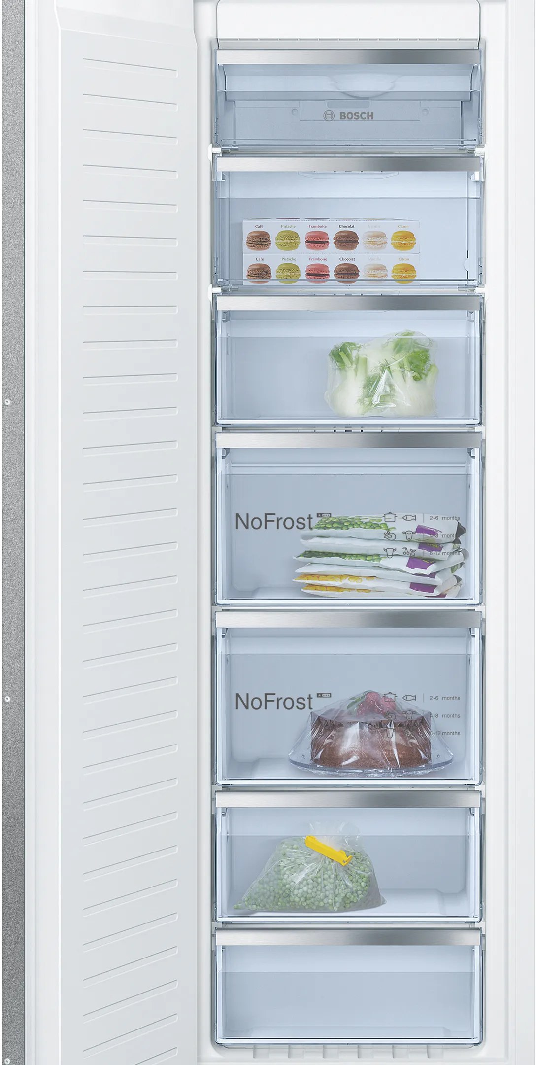 Tủ đông âm tủ Bosch Serie 6 NoFrost 212 lít GIN81ACE0 Xuất xứ Đức - Vận hành êm, đóng cửa nhẹ nhàng