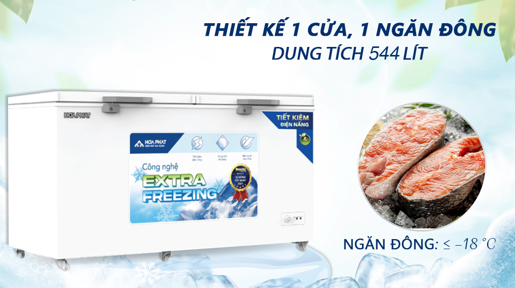 Tủ đông Hòa Phát 544 lít HPF AD6544 - Dung tích Tủ đông Hòa Phát 544 lít HPF AD6544 - Dung tích