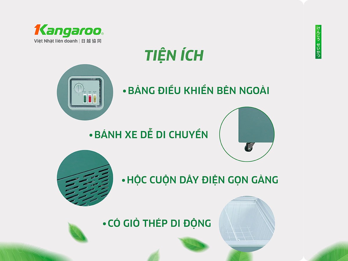 Tủ đông Kangaroo 430 lít KG430G1N - Bảng điều khiển ngoài dễ dàng điều chỉnh nhiệt độ