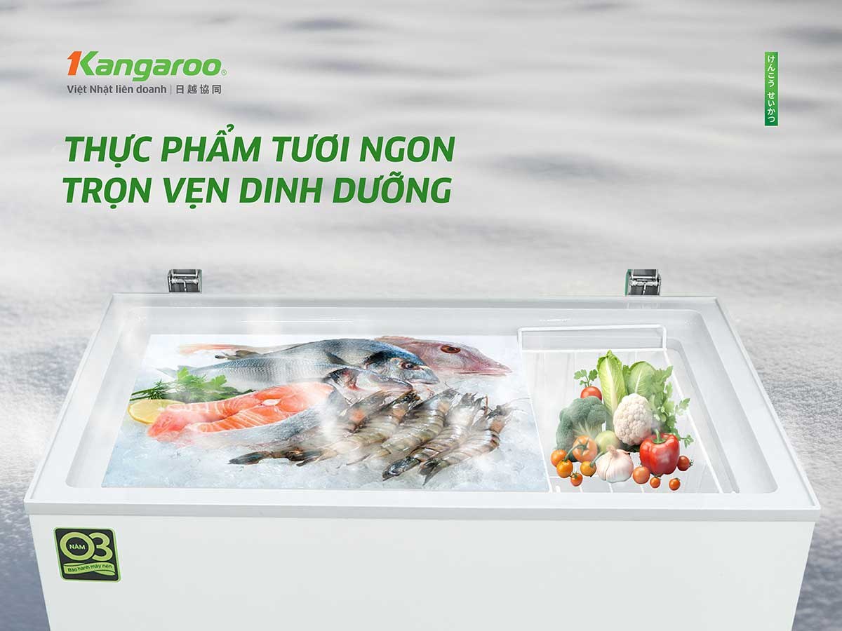 Tủ đông Kangaroo 90 lít dàn nhôm KG168NC1N - Dàn lạnh bằng nhôm nguyên chất