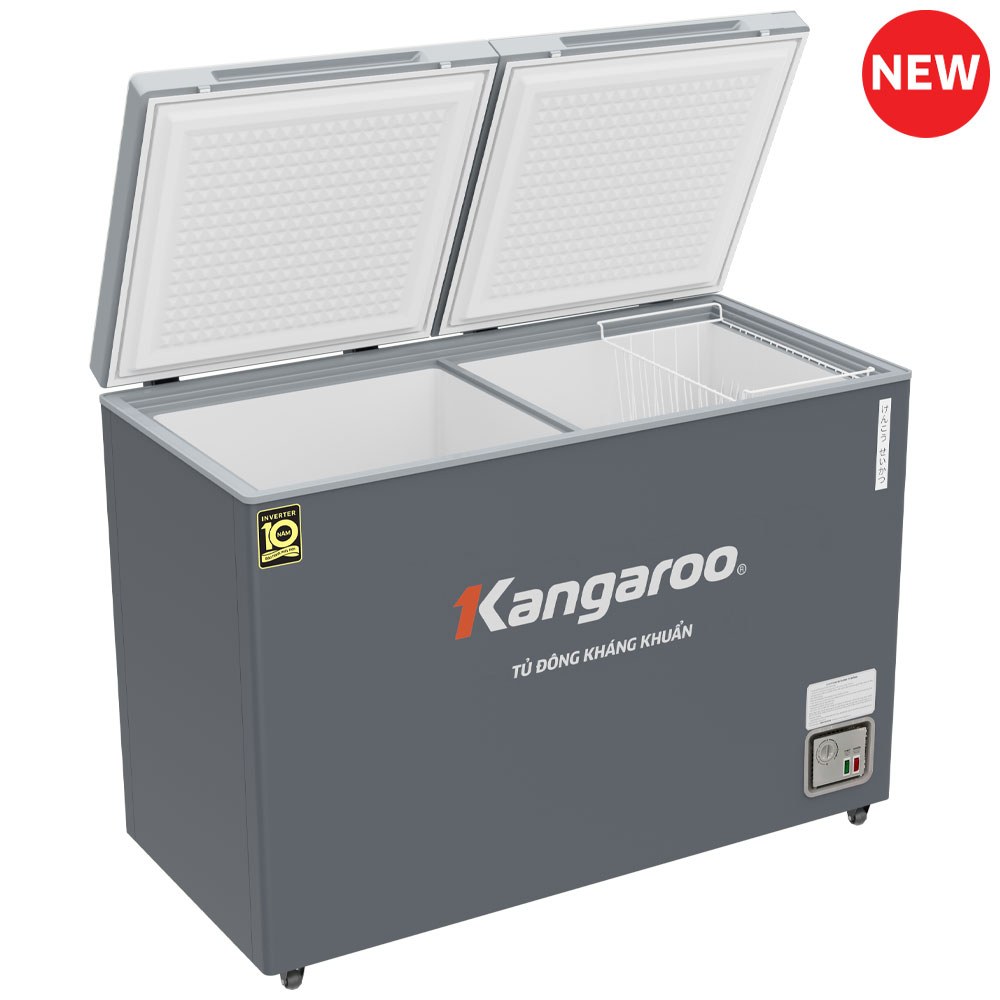 Tủ đông Kangaroo Inverter 268 lít KGFZA268IK2 - Công nghệ kháng khuẩn Bạc vô cơ