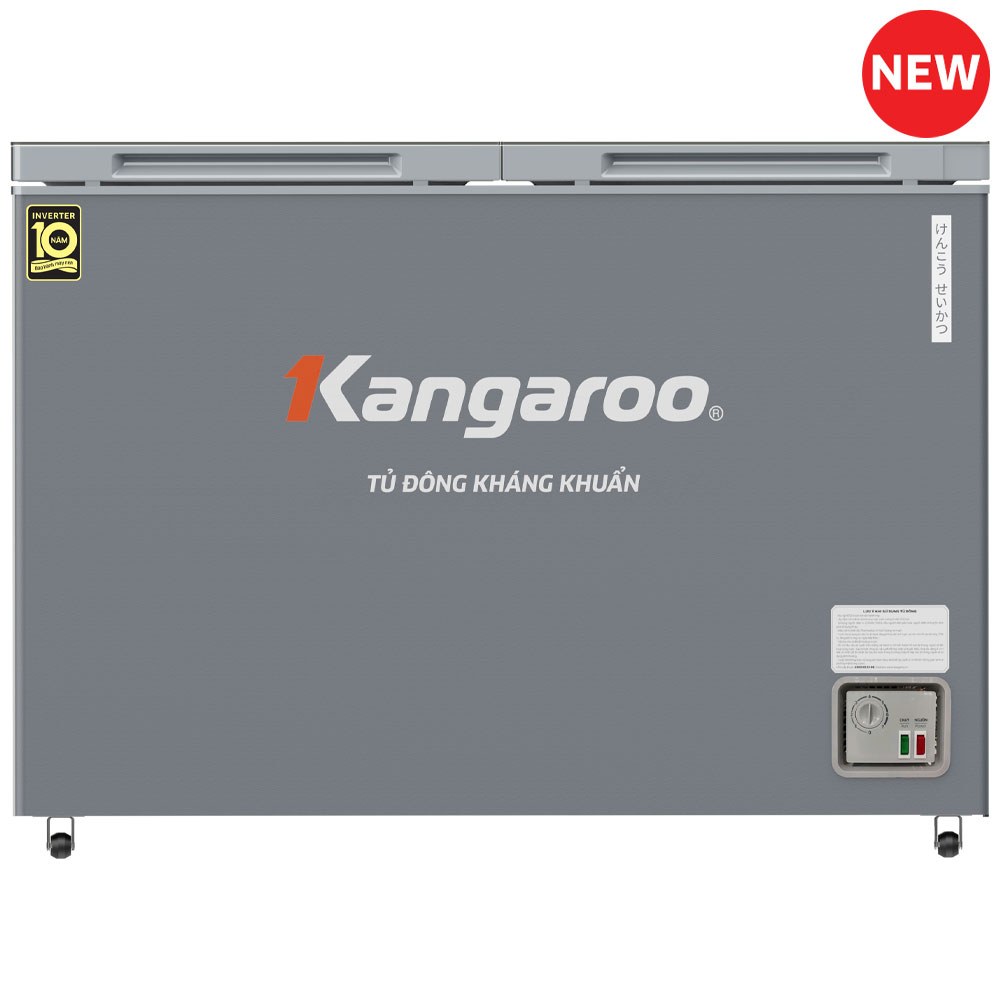 Tủ đông Kangaroo Inverter 286 lít KGFZC286IK1 - Dung tích 286 lít – Một ngăn đông, hai cánh tủ
