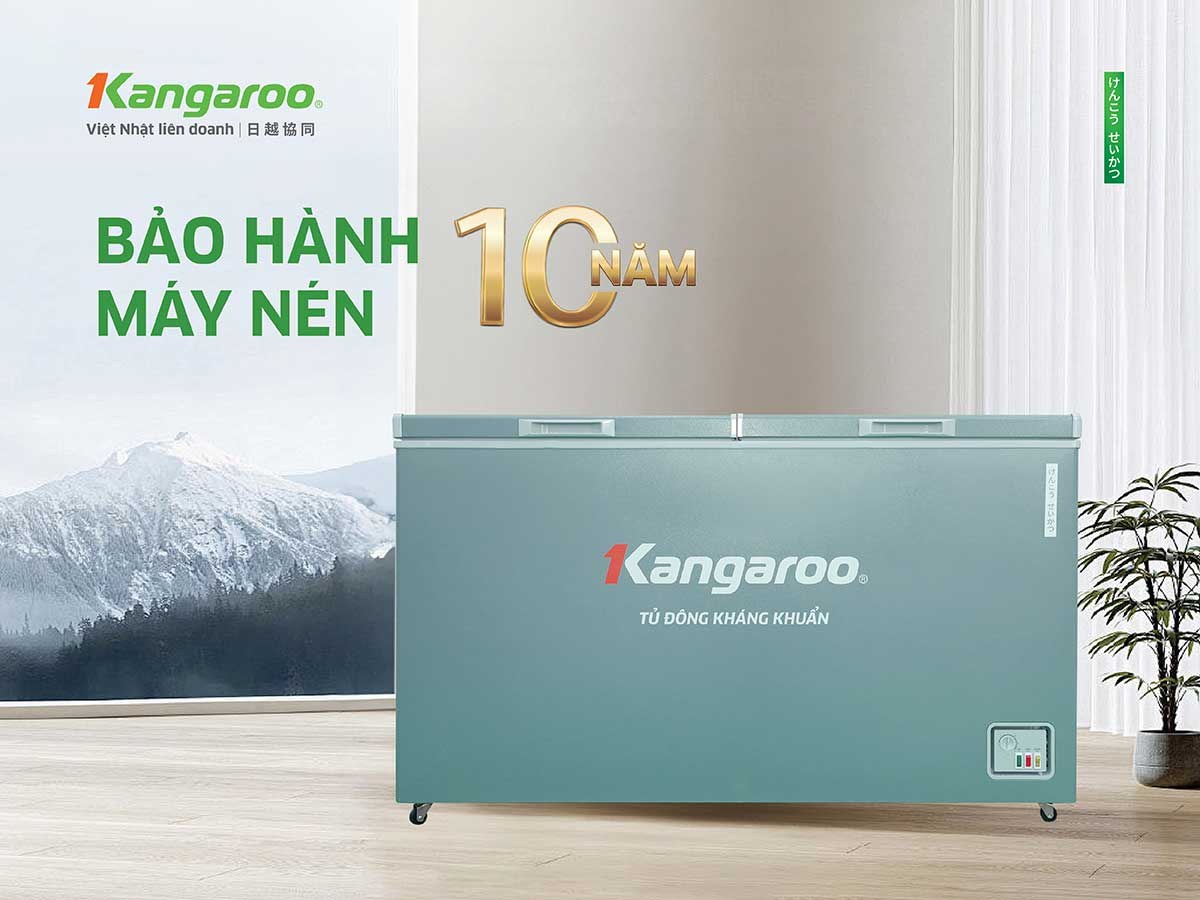 Tủ đông Kangaroo Inverter 375 lít KGFZC375IG1 - Bảo hành máy nén 10 năm