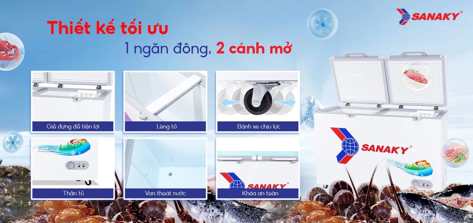 Thiết kế tối ưu 1 ngăn đông 2 cánh mở Thiết kế tối ưu 1 ngăn đông 2 cánh mở