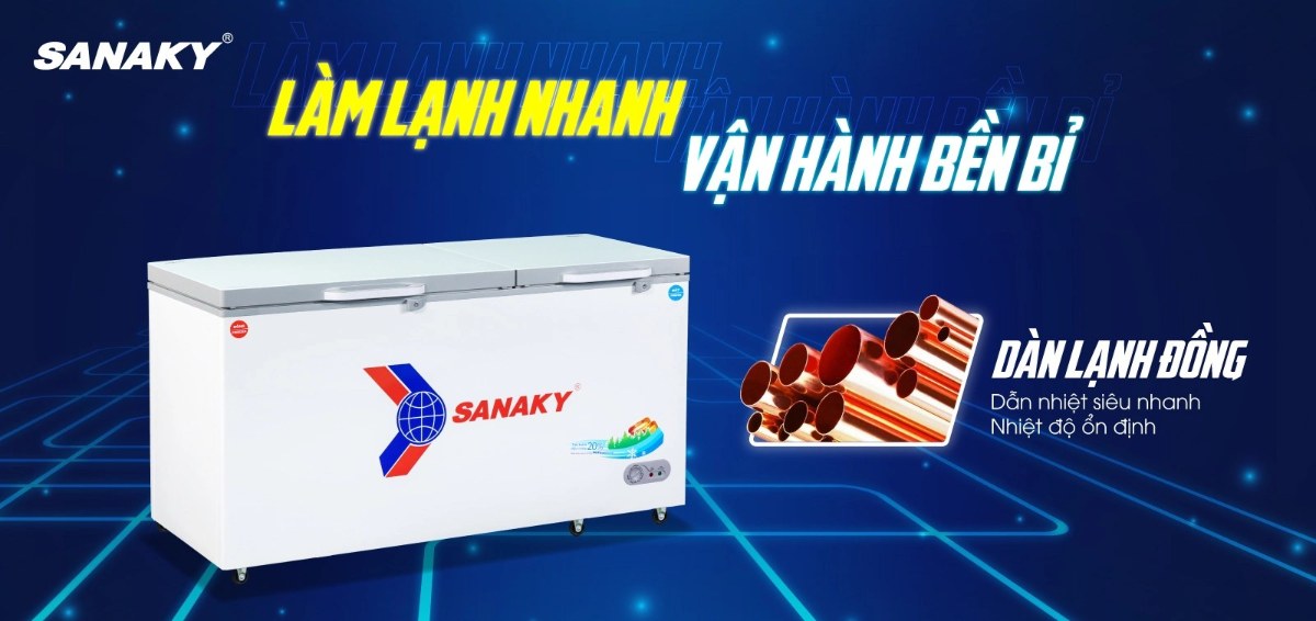 Tủ đông Sanaky 485 lít VH-6699W2K - Công nghệ Gas R290 mới nhất