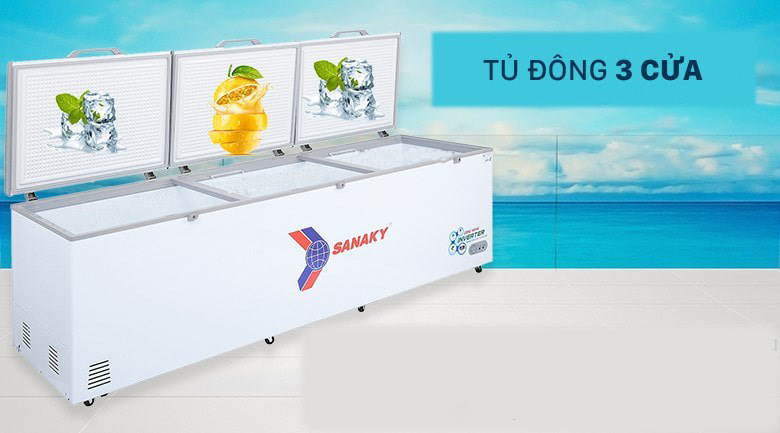 Tủ đông Sanaky Inverter 1143.5 lít VH-1399HY3 - Tủ đông 3 cửa Tủ đông Sanaky Inverter 1143.5 lít VH-1399HY3 - Tủ đông 3 cửa