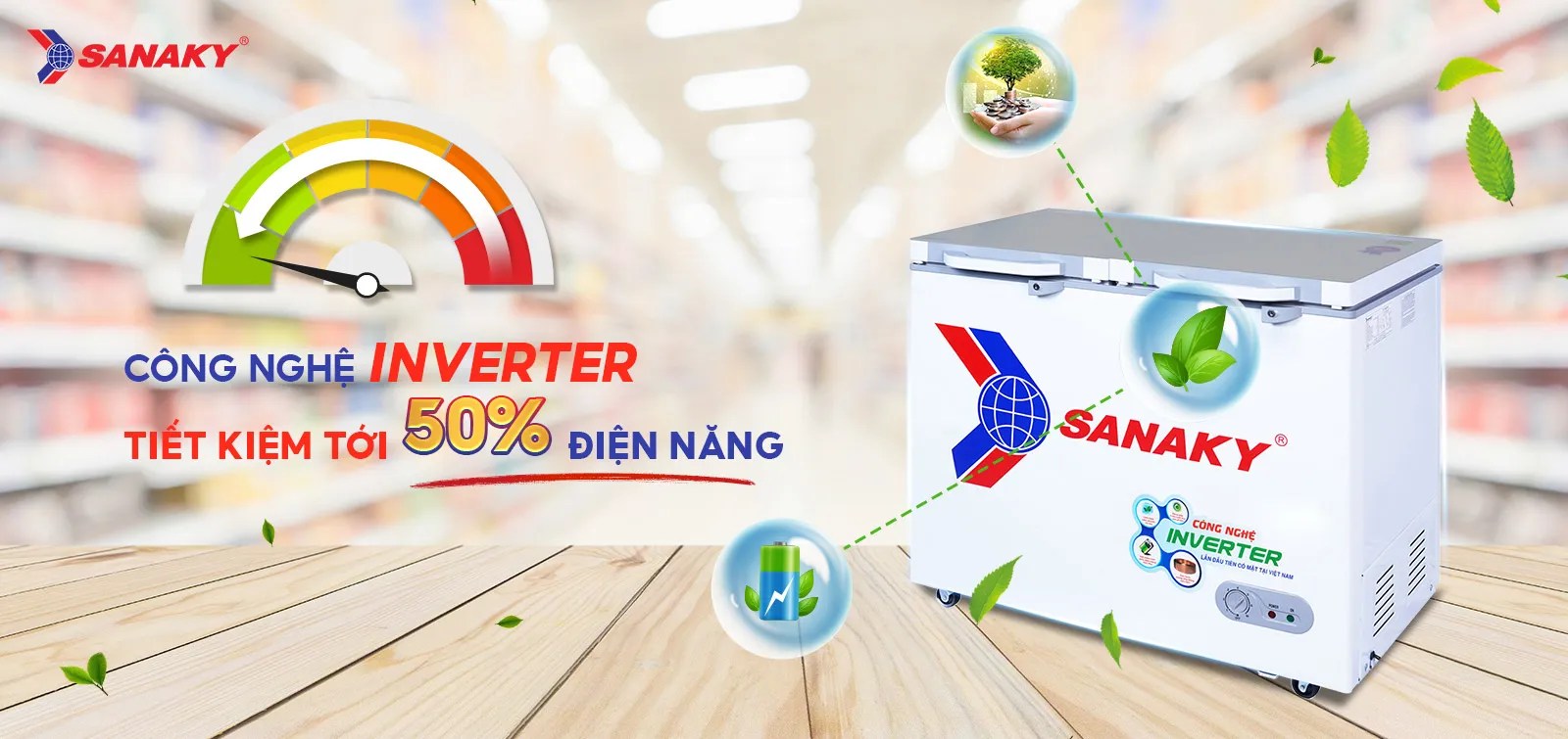 Công nghệ Inverter tiết kiệm tới 50% điện điện năng Công nghệ Inverter tiết kiệm tới 50% điện điện năng