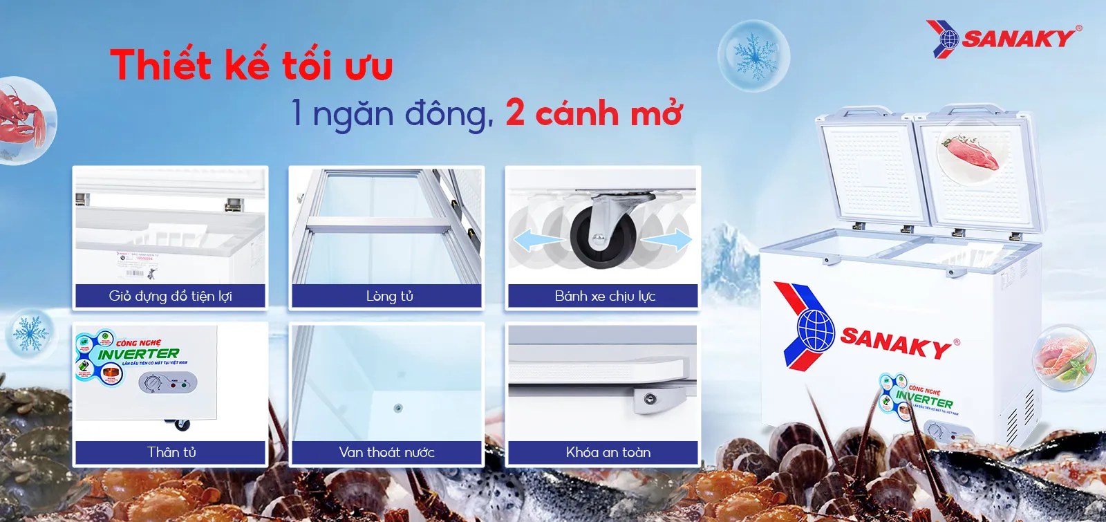 Thiết kế tối ưu 1 ngăn đông 2 cánh mở Thiết kế tối ưu 1 ngăn đông 2 cánh mở