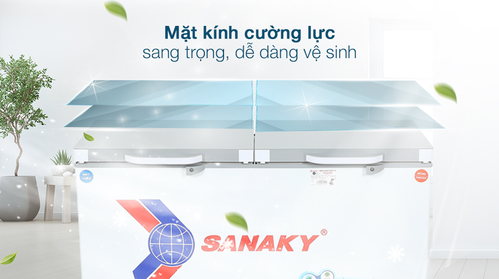 Tủ đông Sanaky Inverter 280 lít TD.VH4099W4K - Mặt kính cường lực Tủ đông Sanaky Inverter 280 lít TD.VH4099W4K - Mặt kính cường lực