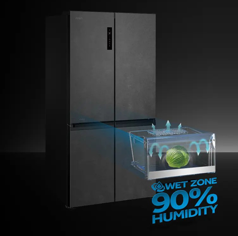 Tủ lạnh Aqua AQR-M727XA(GS)U1 cân bằng độ ẩm