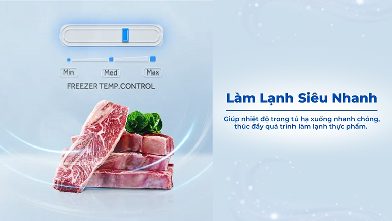 Tủ lạnh Aqua 130 lít AQR-T160FA(BS) - Làm lạnh nhanh và sâu