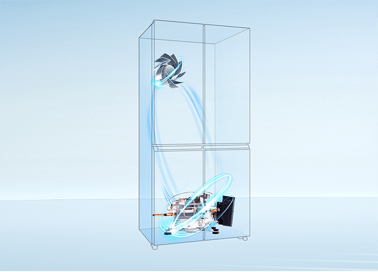 Tủ lạnh Aqua AQR-M560XA(GL) công nghệ twin inverter