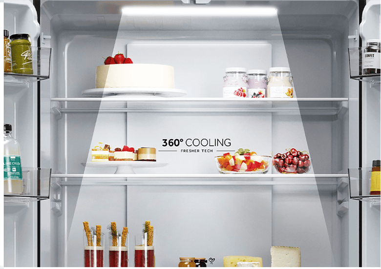 Tủ lạnh Aqua AQR-M560XA(GL) thiết kế nội thất