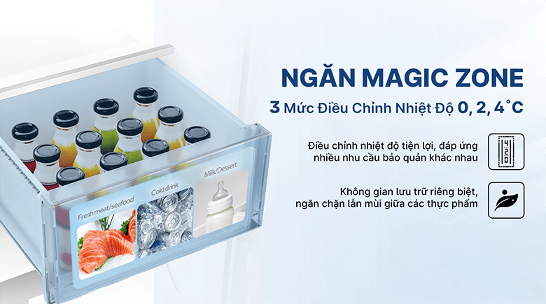 Tủ lạnh AQR-M600XA(GB) có ngăn magic zone