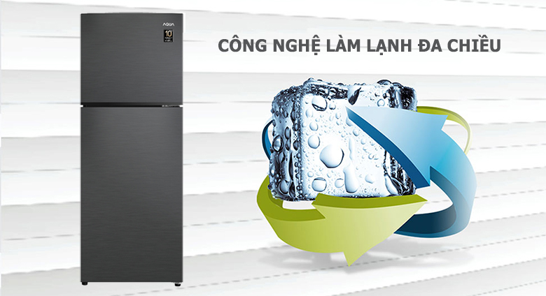 Tủ lạnh Aqua Inverter 212 lít AQR-T239FA(HB) LÀM LẠNH ĐA CHIỀU
