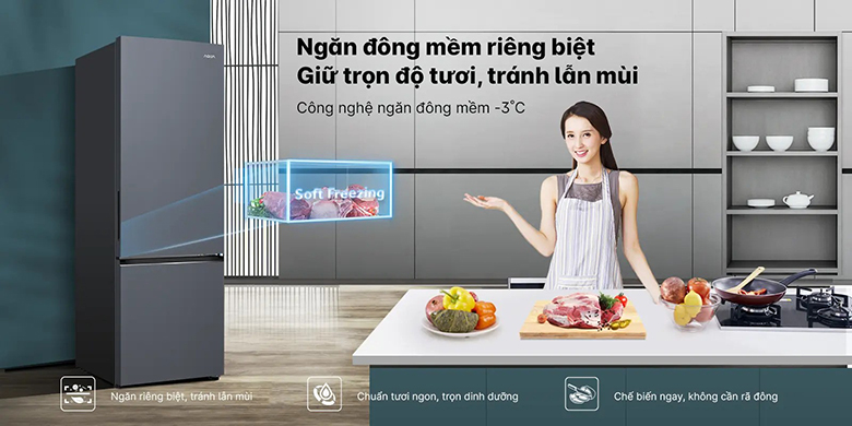 Tủ lạnh Aqua AQR-B390MA(SLB) có ngăn magic zone