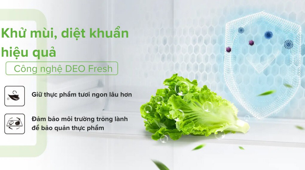 Tủ lạnh Aqua Inverter 410 lít AQR-M466XA(GB) - Công nghệ DEO Fresh