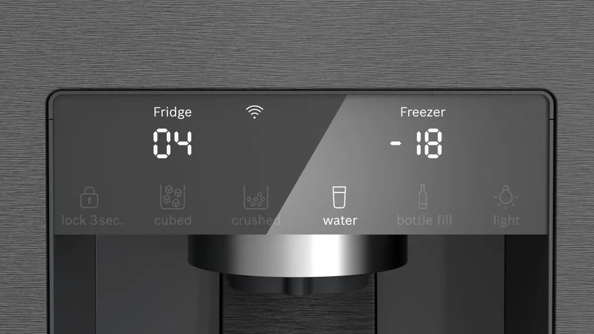 Tủ lạnh Bosch Serie 6 574 lít 4 cánh lấy nước, đá ngoài KFI96AXEA – Màu Đen - Điều khiển thông minh với Home Connect