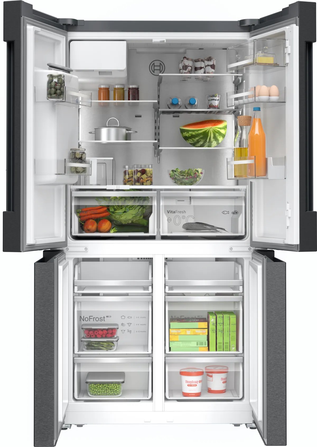 Tủ lạnh Bosch Serie 6 574 lít 4 cánh lấy nước, đá ngoài KFI96AXEA – Màu Đen - Không gian lưu trữ rộng rãi, linh hoạt