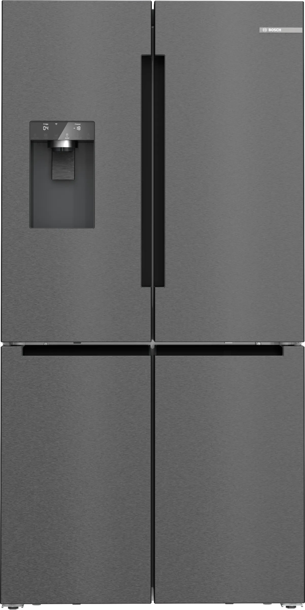 Tủ lạnh Bosch Serie 6 574 lít 4 cánh lấy nước, đá ngoài KFI96AXEA – Màu Đen - Thiết kế 4 cánh kiểu Pháp màu đen inox