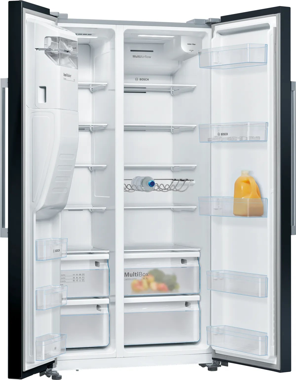 Tủ lạnh Bosch Side by Side Serie 6 562 lít lấy nước, đá ngoài KAD93ABEP – Màu Đen - Dung tích lớn, VarioZone linh hoạt