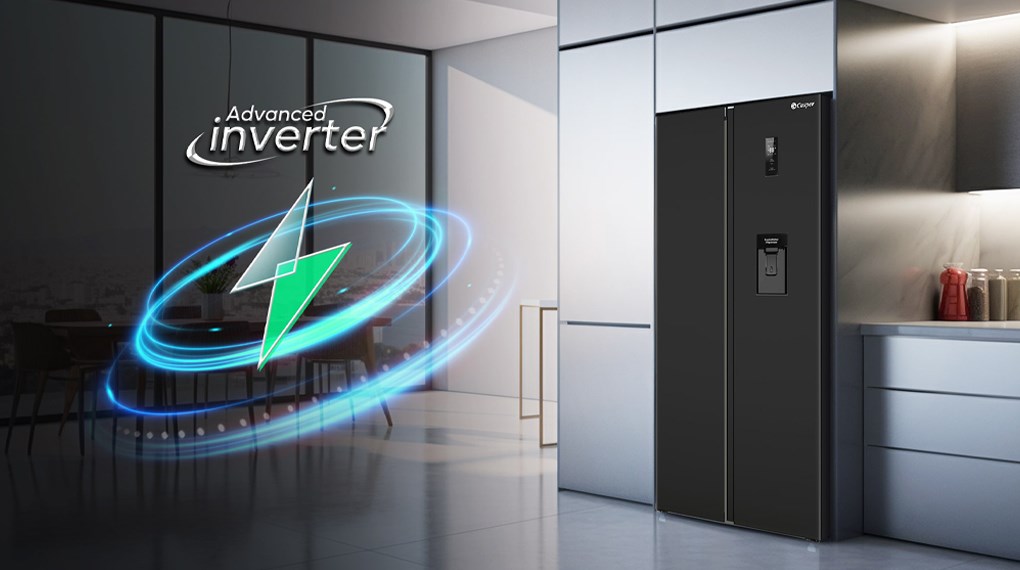 Tủ lạnh Casper Inverter 458 lít RS-460PBW - Công nghệ tiết kiệm điện Tủ lạnh Casper Inverter 458 lít RS-460PBW - Công nghệ tiết kiệm điện