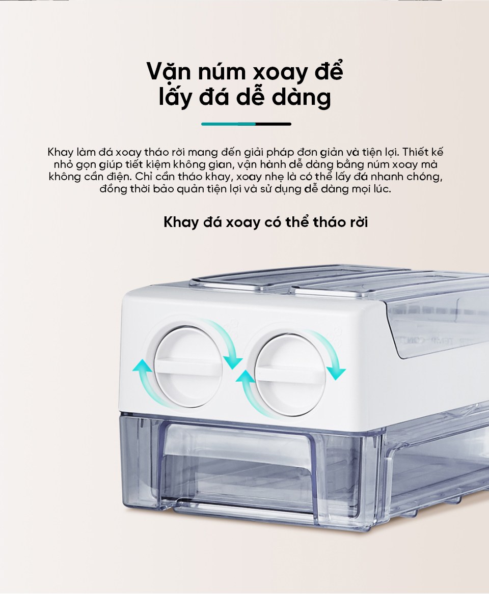 Tủ lạnh Hisense Inverter 251 lít RT251N3AS - Hộp đá xoay tiện lợi
