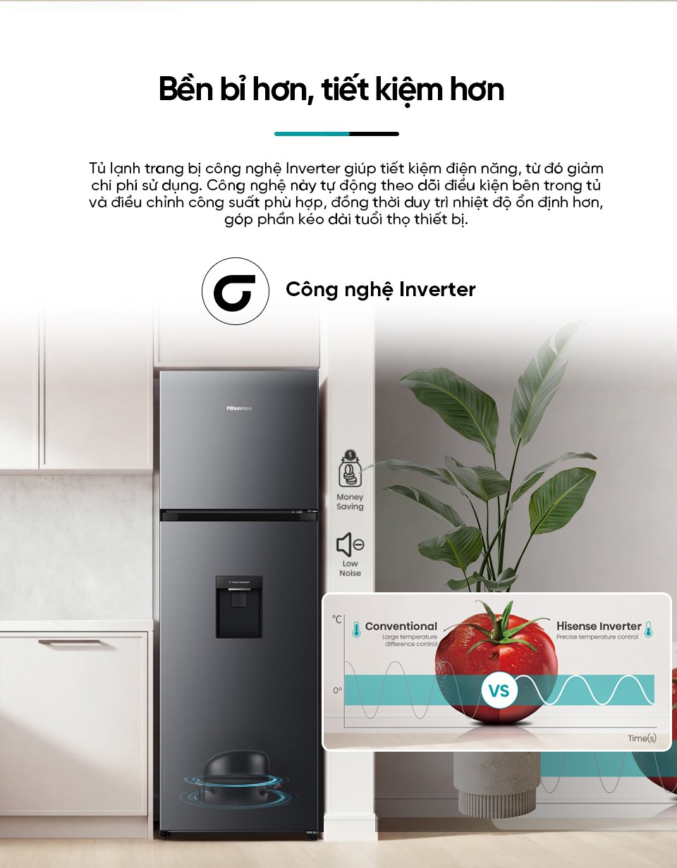 Tủ lạnh Hisense Inverter 251 lít RT251N3AS - Inverter Pro bền bỉ, tiết kiệm điện