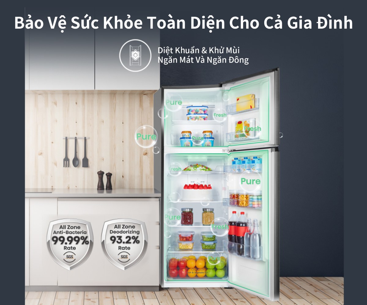 Tủ lạnh Hisense Inverter 324 lít RT469N4EBU Mới 2026 - Diệt khuẩn, khử mùi toàn diện