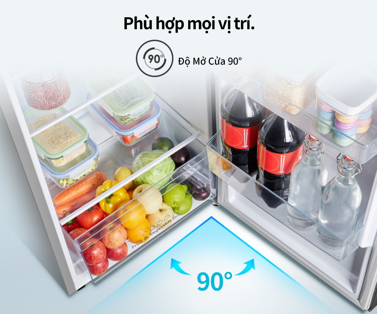 Tủ lạnh Hisense Inverter 324 lít RT469N4EBU Mới 2026 - Mở cửa 90 độ, đặt ở mọi vị trí