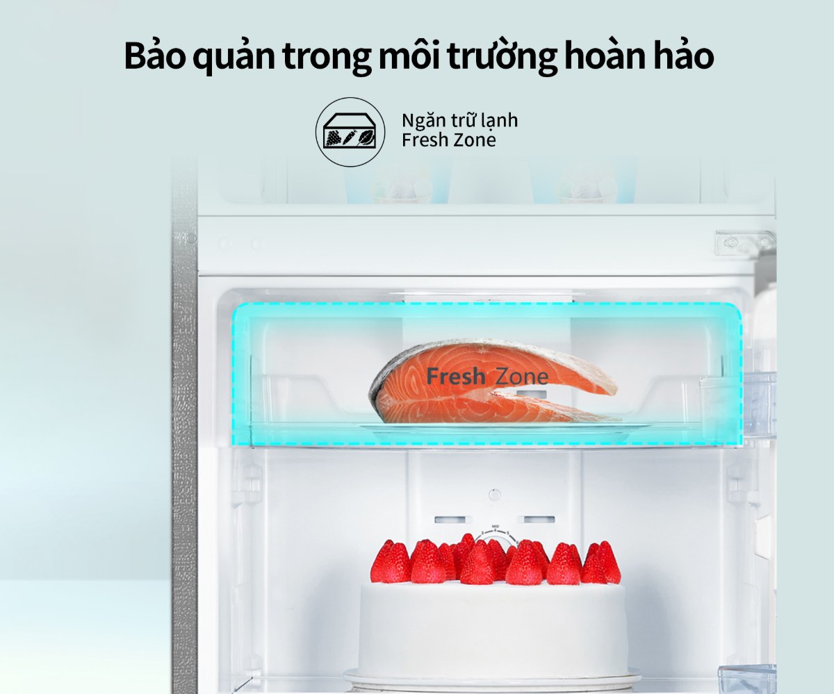 Tủ lạnh Hisense Inverter 324 lít RT469N4EBU Mới 2026 - Ngăn Fresh Zone bảo quản hoàn hảo