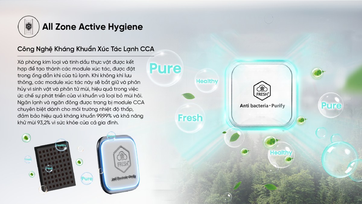 Tủ lạnh Hisense Inverter 427 lít Multi Door RQ559N4EBND Mới 2026 - Diệt khuẩn, khử mùi All Zone Active Hygiene