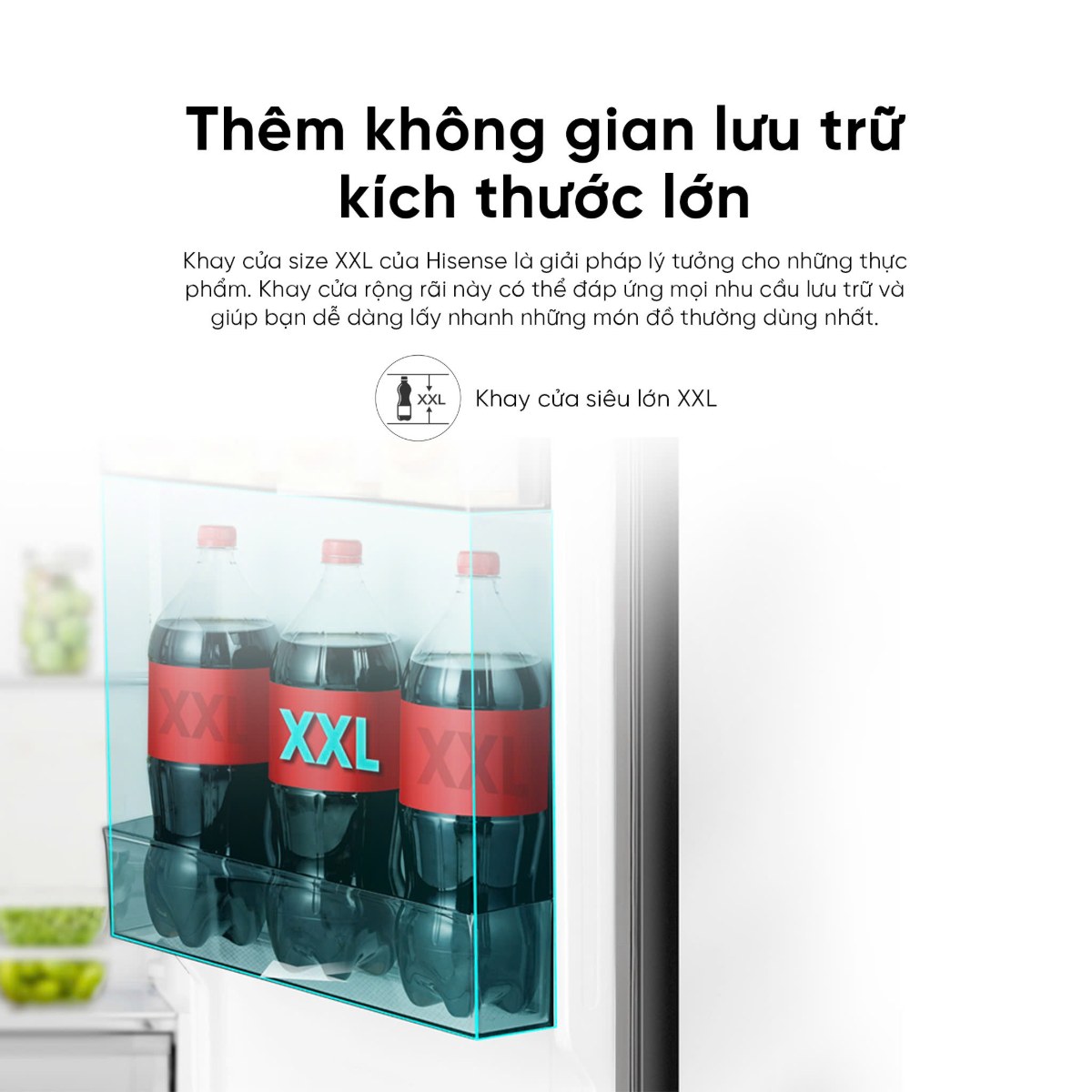 Tủ lạnh Hisense Inverter 544 lít Side By Side RS708N4EBN Mới 2026 - Khay cửa XXL chứa đồ kích thước lớn