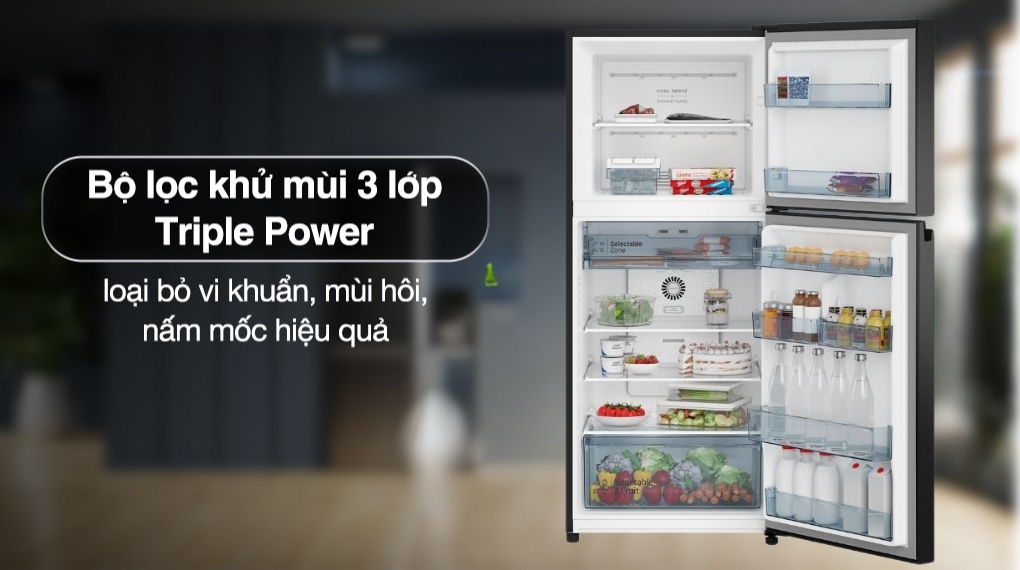Tủ lạnh Hitachi Inverter 344 lít HRTN6379SUVN - Công nghệ kháng khuẩn khử mùi
