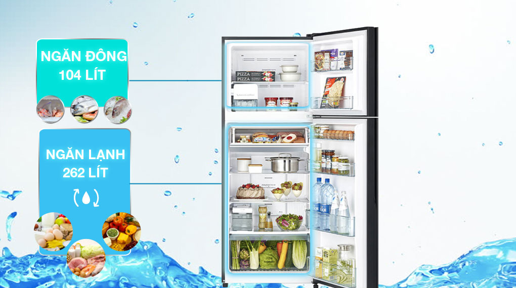 Dung tích tủ - Tủ lạnh Hitachi Inverter 390 lít R-FVY510PGV0 GMG Dung tích tủ - Tủ lạnh Hitachi Inverter 390 lít R-FVY510PGV0 GMG