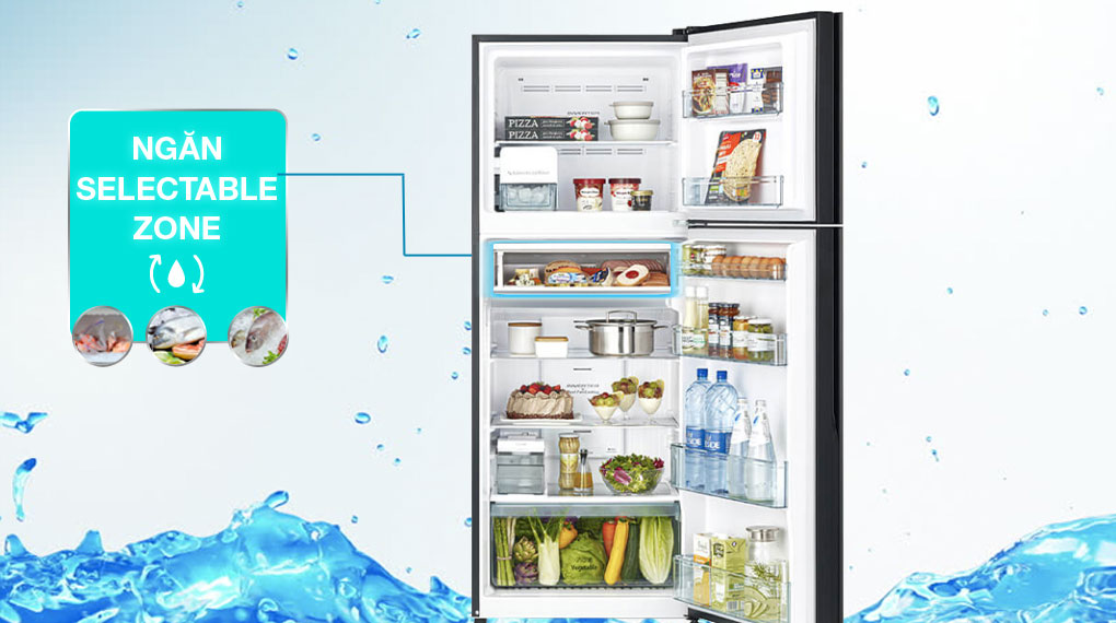 Ngăn chuyển đổi đa năng Selectable Zone - Tủ lạnh Hitachi Inverter 390 lít R-FVY510PGV0 GMG Ngăn chuyển đổi đa năng Selectable Zone - Tủ lạnh Hitachi Inverter 390 lít R-FVY510PGV0 GMG
