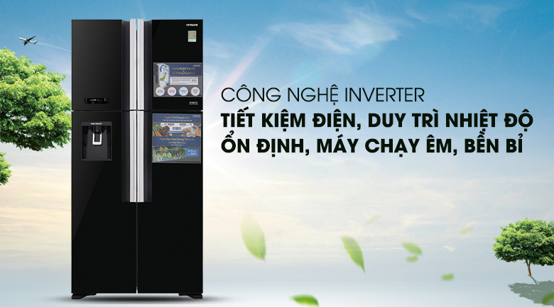 Tủ lạnh Hitachi Inverter 540 lít R-FW690PGV7X (GBK) tiết kiệm điện