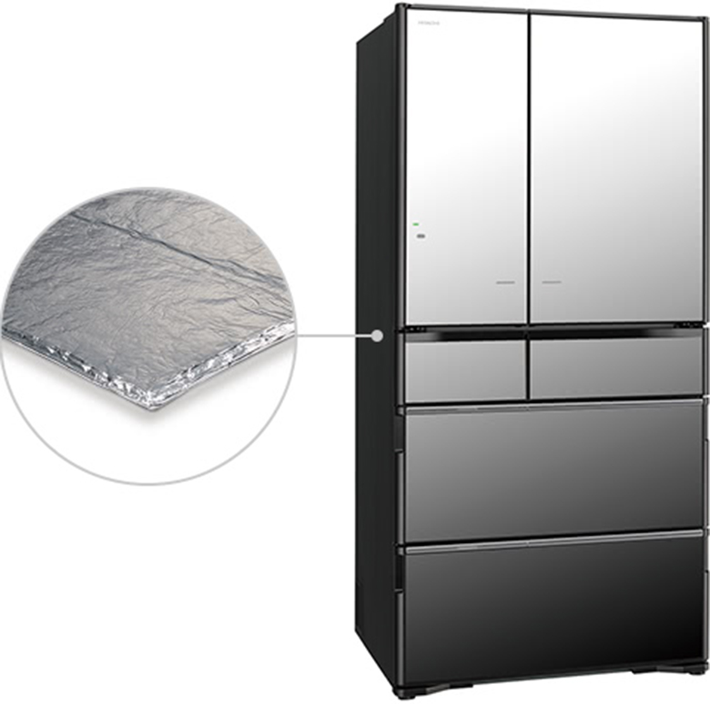 540 lít R-HW540RV(XK) tấm cách nhiệt chân không