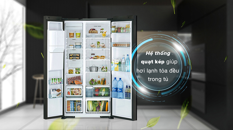 Tủ lạnh Hitachi Inverter 573 lít R-SX800GPGV0 (GBK ) hệ thống quạt kép