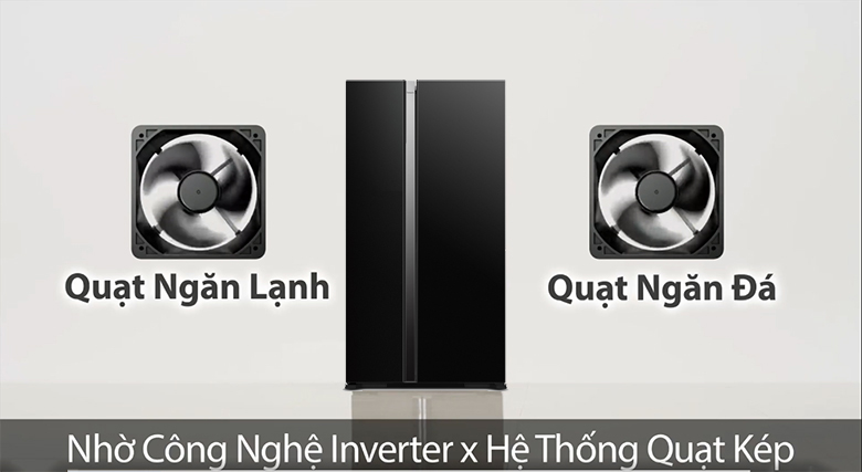 Tủ lạnh Hitachi Inverter 595 lít r-s800pgv0-gbk (GBK ) hệ thống quạt kép