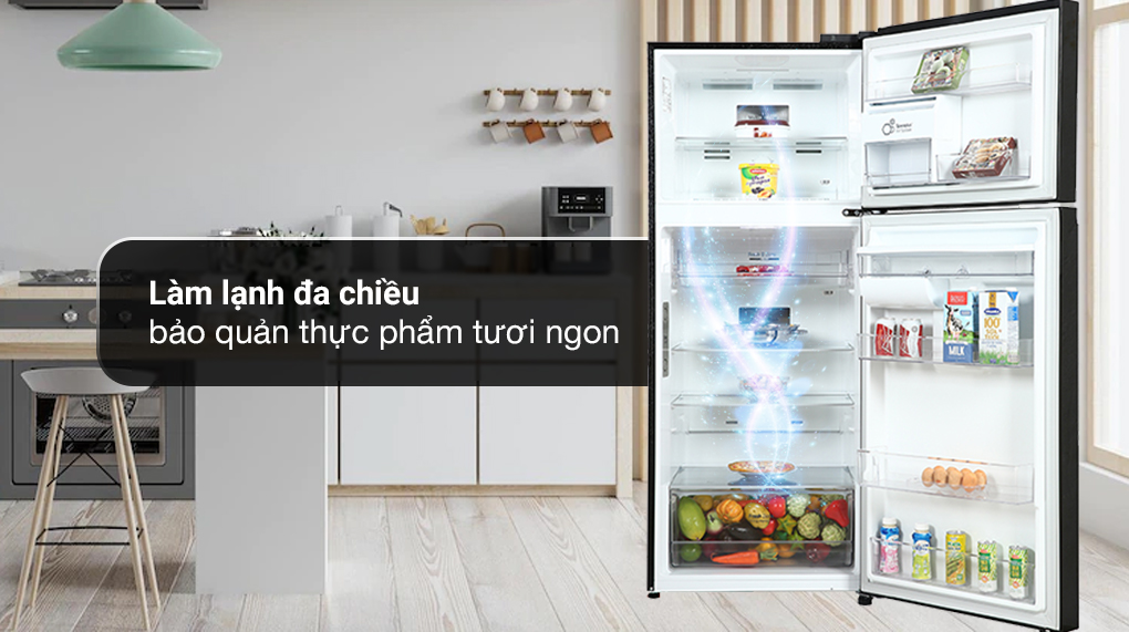 Tủ lạnh LG Inverter 374 lít GN-D372BLA - Làm lạnh đa chiều Tủ lạnh LG Inverter 374 lít GN-D372BLA - Làm lạnh đa chiều