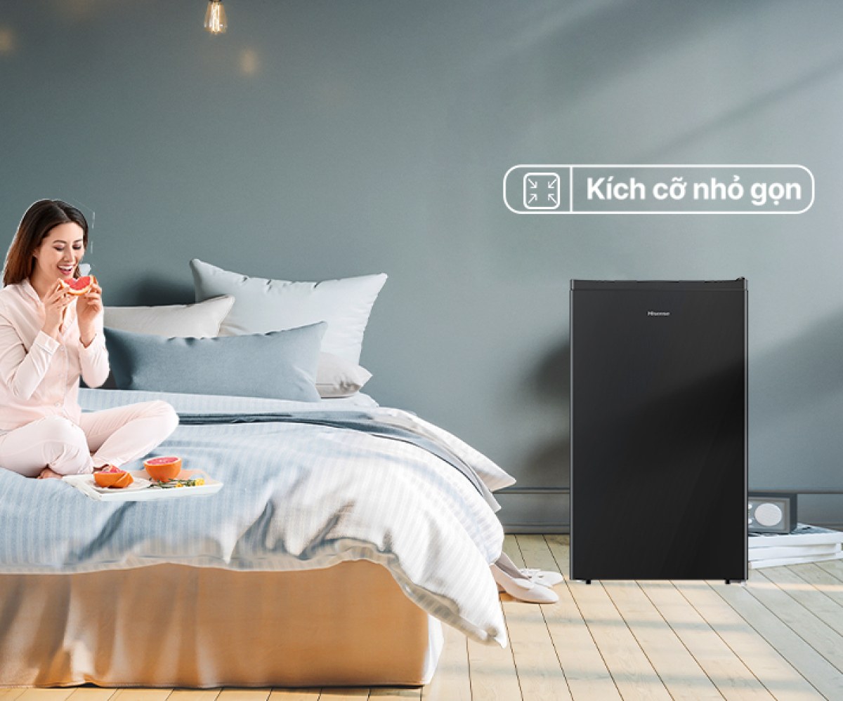 Tủ lạnh mini Hisense 94 lít HR09DB - Kích cỡ nhỏ gọn