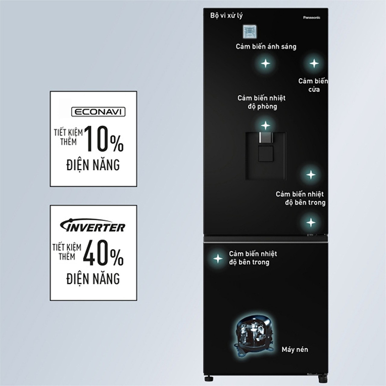 Tủ lạnh Panasonic Inverter 300 lít NR-BV331GPKV tiết kiệm điện